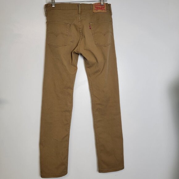 Levi's Mens 513 Gold Mid-Rise Slim Straight Leg Workwear Casual Jeans 30x32 - Picture 2 of 16